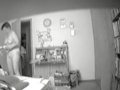 My hot girlfriend changing her cloths on home voyeur cam