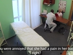 FakeHospital Pretty patient was prepped by nurse