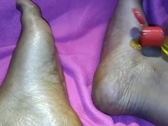 Foot routine- clay soak and oiling after