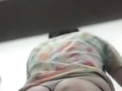 Woman with harming ass was taped on the hidden camera