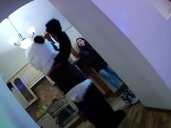 Fuckfest at a party with a teddy panda