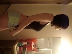 girl girl stripping in her own room