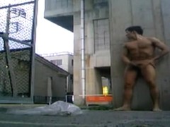 Asian Naked Street Wank