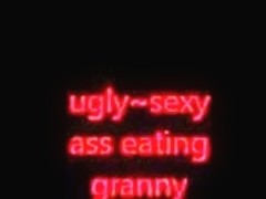 Granny eats ass