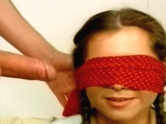 Blindfolded Tart Gobbles A Stiff Wang