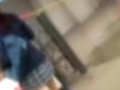 College girl got under Japanese panty sharking in the street