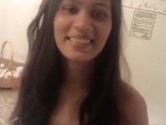 Cute Indian babe stripping for me in a hotel room