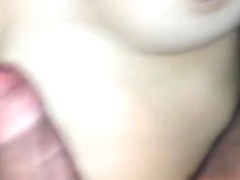 My gf takes a cum let fly in face hole