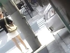 Sexy Asian babe gets sharked twice outdoors on cam