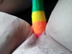 Fucked hard by toy!