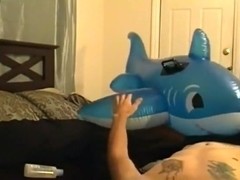 Inflatable Shark Riding
