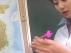 Jaanese Teacher Copulates Student With Thong On
