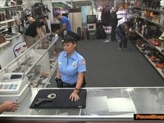 Bootyful latina security guard fucked by the Pawnshop owner