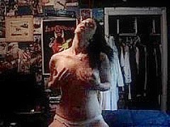 Brunette masturbates private webcam