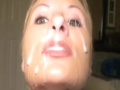 She loves to play with warm sperm on camera