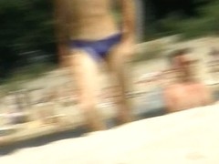 Beach voyeur gets his spy cam in action for a nudist shot