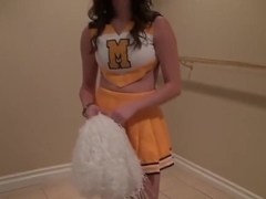 Hot Cheerleader Holly shows her spirit