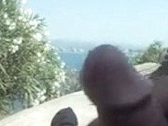 Middle size hard cock in the public flashing video