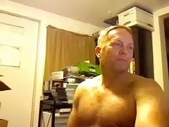 Seductive gay is masturbating in the apartment and filming himself on web camera