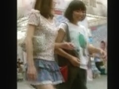 walk behind short skirt girl :4 (China)