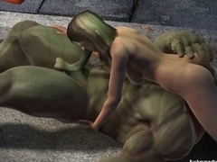Hulk smashes a tight wet pussy