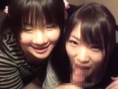 Horny Japanese girl in Exotic Threesomes, Girlfriend JAV clip