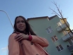 Eurosex girlnextdoor pussyfucked in public
