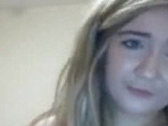 Cute blonde webcam cum