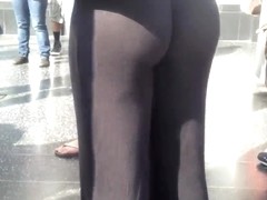 See thru- Amazing ass sheer pants thong