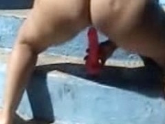 Amateur video with my shameless wife masturbating in public