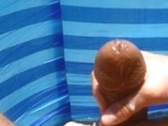 Compliation of Beach tugjob and large cumshots