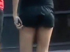 Candid ass in cotton shorts