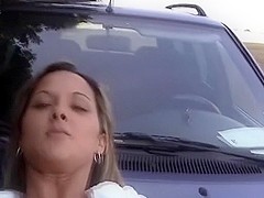 German outdoor sex on the car