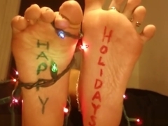 Happy Holidays Christmas Feet and Soles