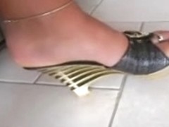 Beautiful Italian foot fetish scene