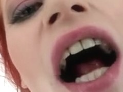 Red head sexy older in a hardcore anal pounding movie scene