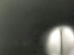 Girl in dressing room voyeured from above on spy cam