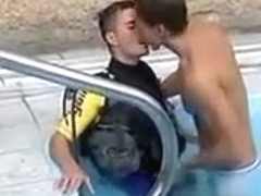 Lovely Teenage Divers Kiss And Suck
