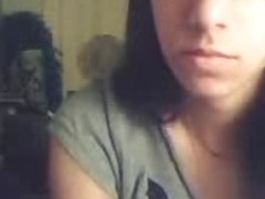 Appealing teen wanks on her webcam