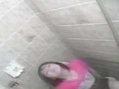 Hidden toilet spy cam shoots girl masturbating and pissing