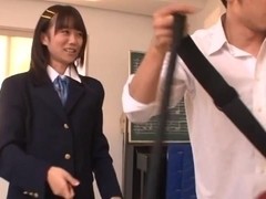 Asuka Hoshino Asian teen in school uniform gets hard fucking