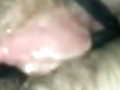I found this homemade porn video, in which a good-looking slut is finger-fucking her big hairy bea.
