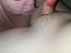Sucking a fruit rollup off my cock