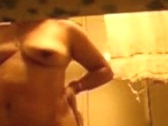 Bathroom hidden cam. Watch my mummy after shower