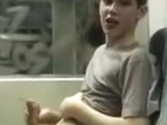 Teen on a train