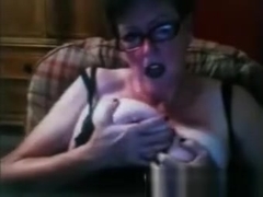 Old Mature Liks Her Bobs On Webcam Skype