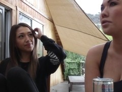 Hot lesbian sluts play with fuck dildo in hd porn video
