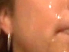 POV video filmed an amateur facial cumshot after coitus
