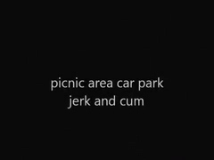 jerk and cum in picnic area car park