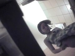 Voyeur video with girl in a toilet
